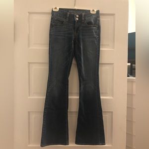 American Eagle Outfitters Artist flare leg jean Super stretch size 0